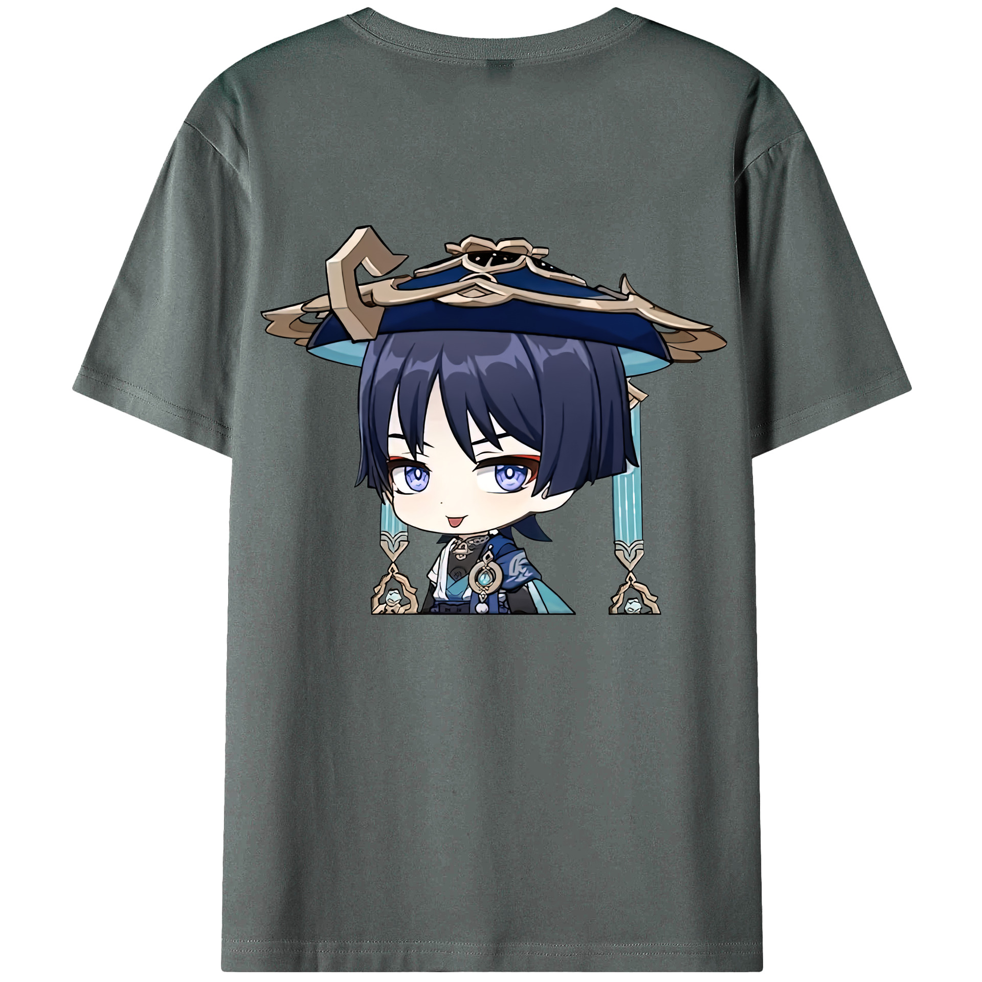 げんし神 さんペい genshin Sanpei 綿100％ メンズ半袖Tシャツ（バックプリント） 通気性